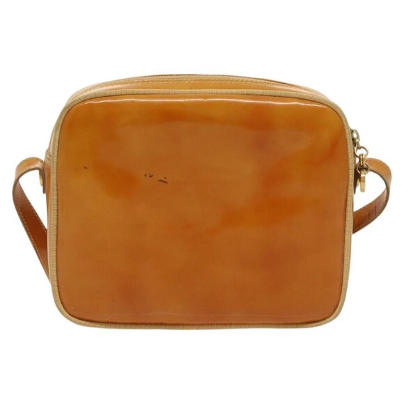 Salvatore Ferragamo Shoulder Bag Patent leather Gold Beige Auth 98765 - Picture 2 of 16